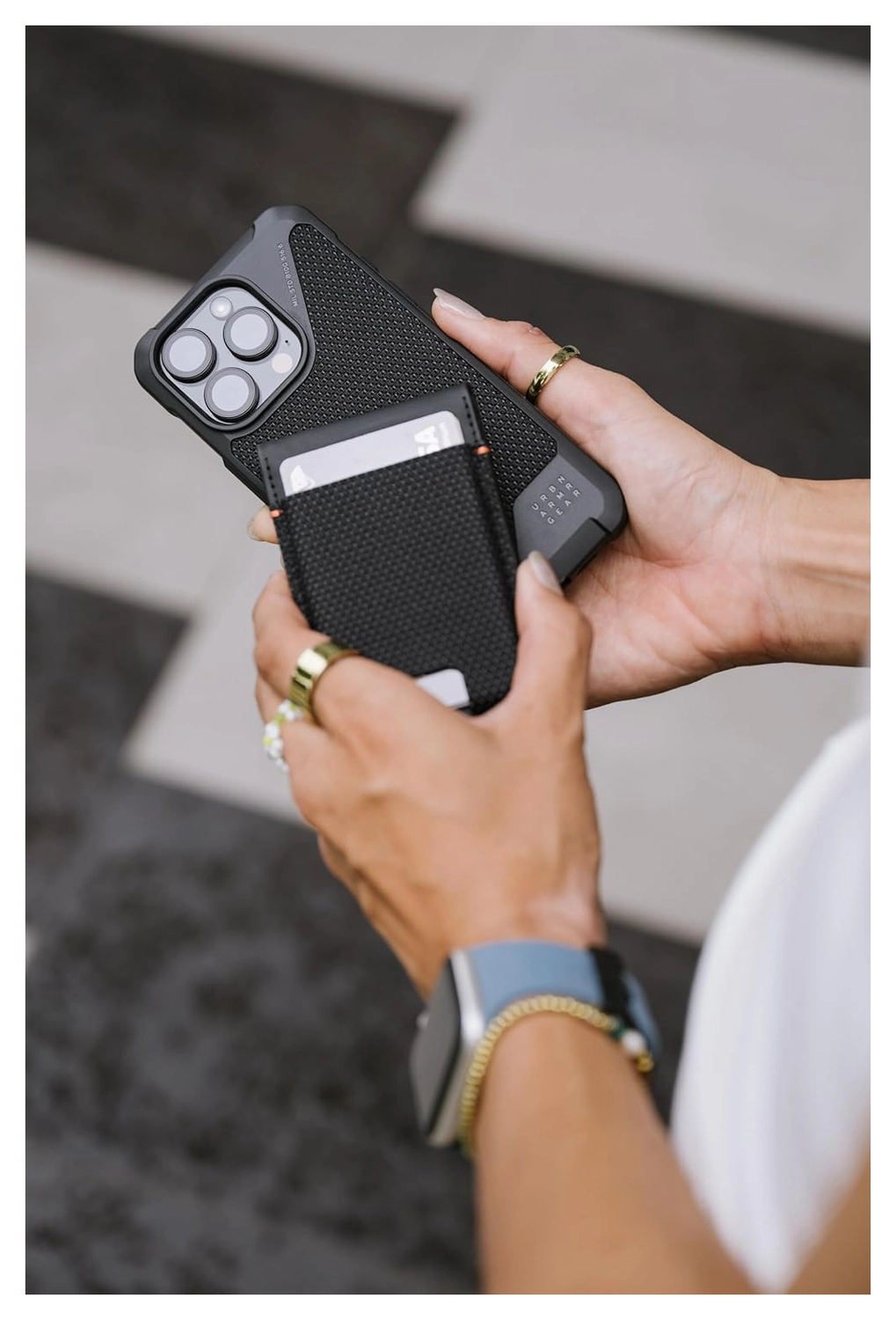 UAG Metropolis Kevlar MagSafe Portemonnee Kaarthouder Zwart afbeelding 3