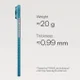 PITAKA Ultra-Slim iPhone 17 Hoesje 600D MagSafe Ultra Dun Lucid Blue afbeelding 5