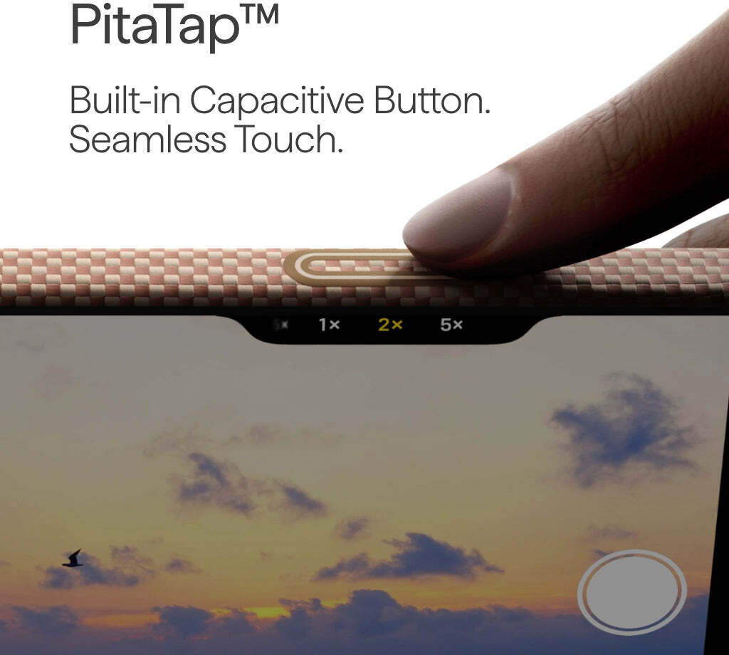 PITAKA Ultra-Slim Apple iPhone Air Hoesje 600D MagSafe Ultra Dun Golden Glint afbeelding 4
