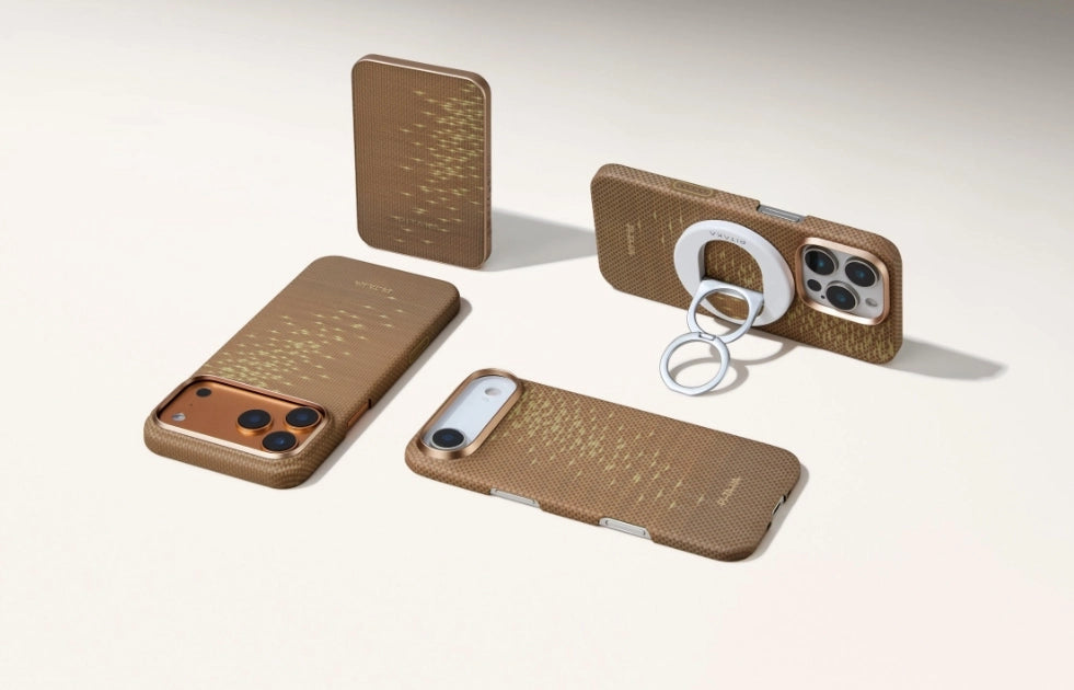 PITAKA Ultra-Slim Apple iPhone Air Hoesje 600D MagSafe Ultra Dun Golden Glint afbeelding 5