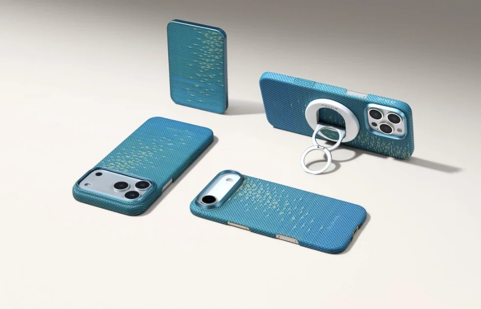 PITAKA Ultra-Slim Apple iPhone Air Hoesje 600D MagSafe Ultra Dun Blauw afbeelding 5