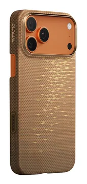PITAKA Ultra-Slim iPhone 17 Pro Hoesje 600D MagSafe Ultra Dun Golden Glint