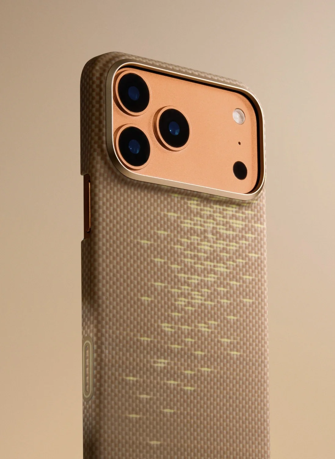 PITAKA Ultra-Slim iPhone 17 Pro Hoesje 600D MagSafe Ultra Dun Golden Glint afbeelding 5