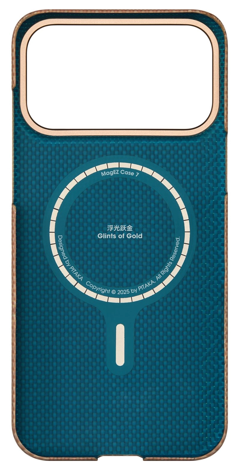 PITAKA Ultra-Slim iPhone 17 Pro Hoesje 600D MagSafe Ultra Dun Golden Glint afbeelding 9