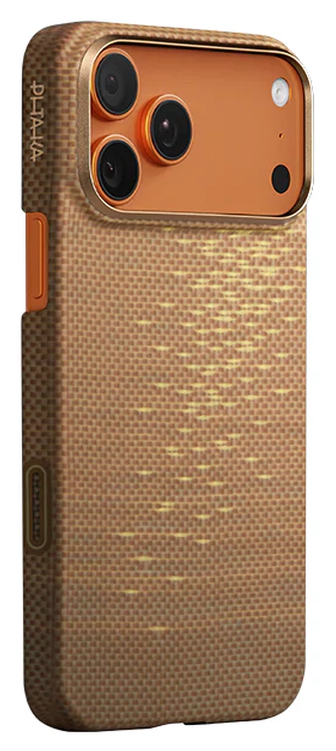 PITAKA Ultra-Slim iPhone 17 Pro Max Hoesje 600D MagSafe Ultra Dun Golden Glint afbeelding 1