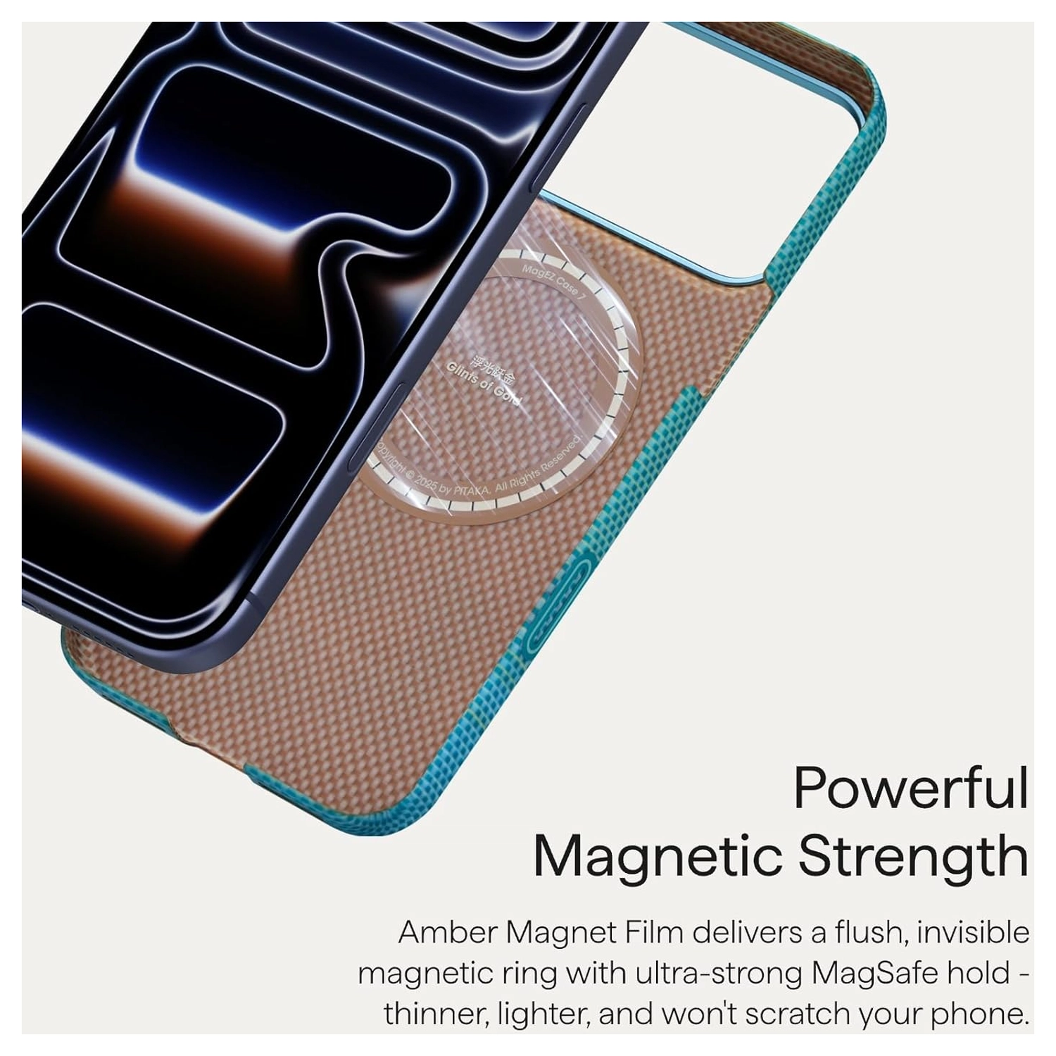 PITAKA Ultra-Slim iPhone 17 Pro Max Hoesje 600D MagSafe Ultra Dun Blauw afbeelding 6
