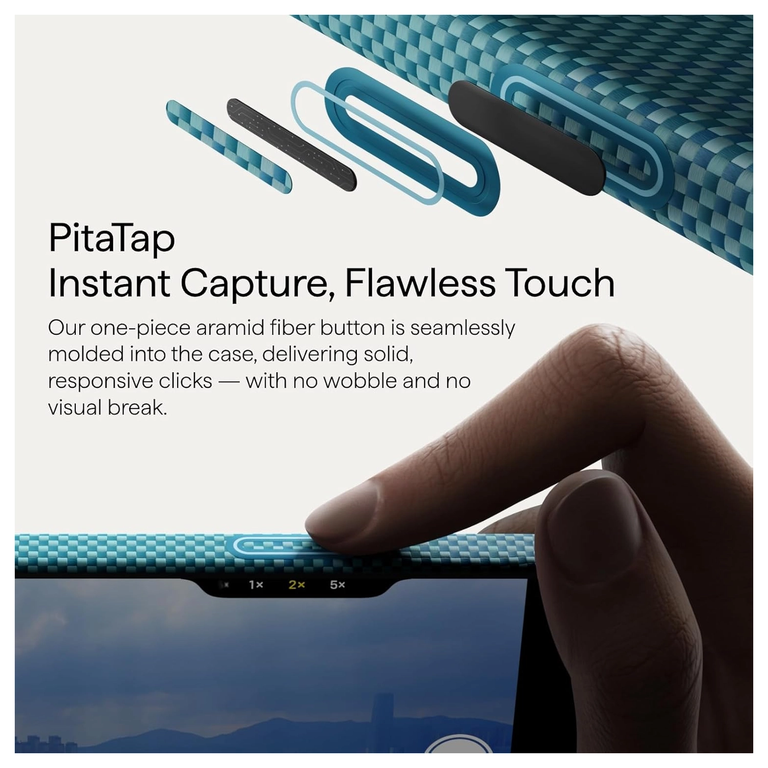 PITAKA Ultra-Slim iPhone 17 Pro Max Hoesje 600D MagSafe Ultra Dun Blauw afbeelding 9