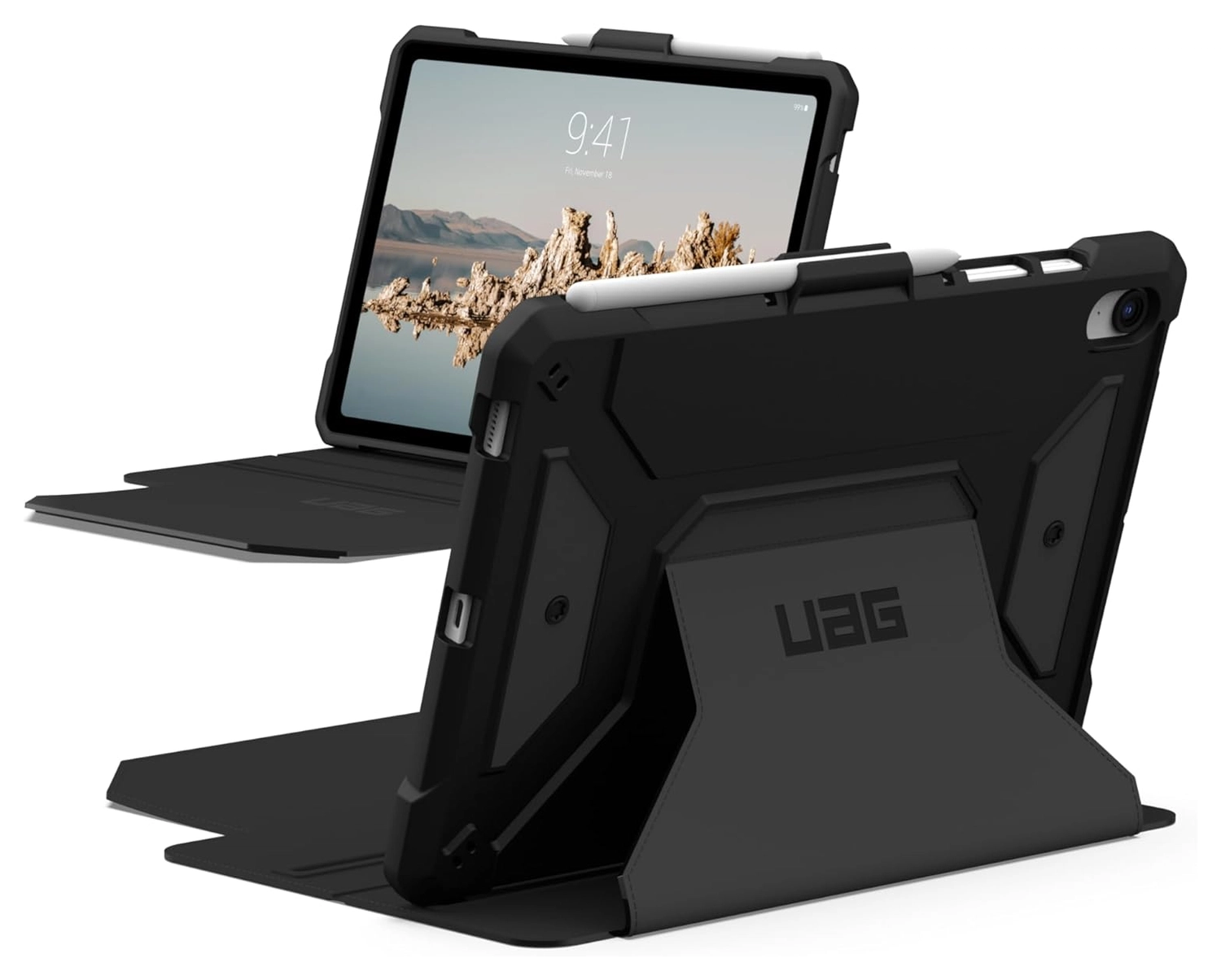 UAG Metropolis SE Samsung Galaxy Tab S9 FE Hoes Book Case Zwart afbeelding 1