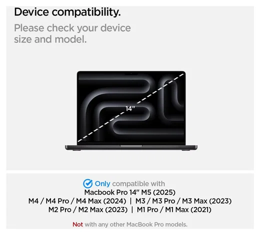 Spigen SafeView - MacBook Pro 14 Inch (M5/M4/M3/M2/M1) - Privacy Glass afbeelding 2