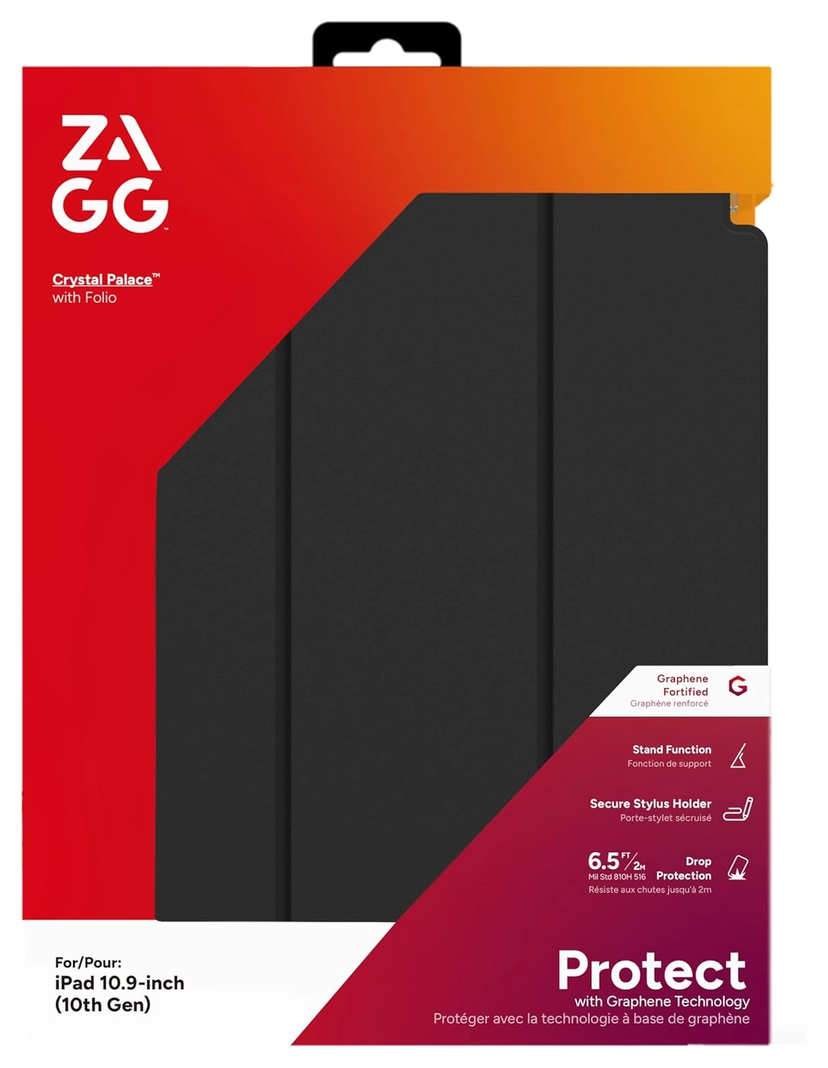ZAGG Crystal Palace Folio iPad 11 A16 (2025) /10.9 (2022) Hoes Zwart Book Case afbeelding 7