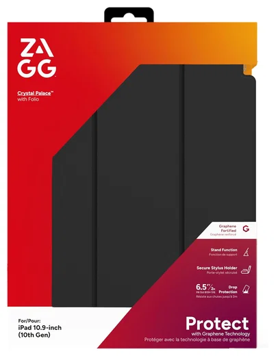 ZAGG Crystal Palace Folio iPad 11 A16 (2025) /10.9 (2022) Hoes Zwart Book Case afbeelding 7