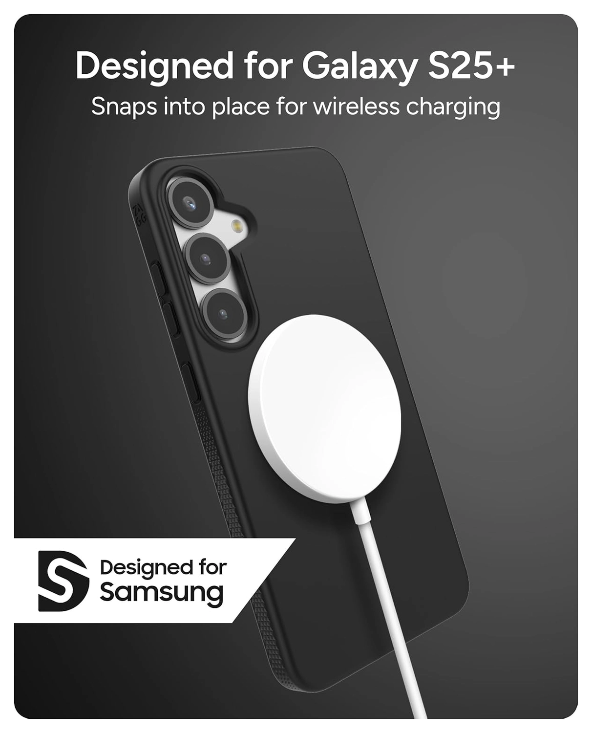 ZAGG Milan Snap Samsung Galaxy S25 Plus Hoesje MagSafe Back Cover Zwart afbeelding 3