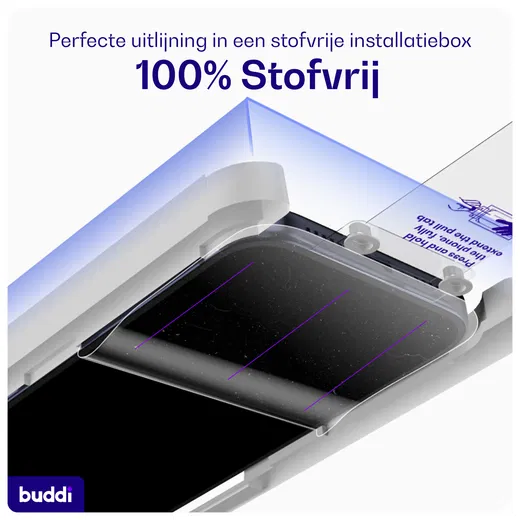 Buddi Easy Fit iPhone 16 / 15 Tempered Glass met Installatietray (2-Pack) afbeelding 10