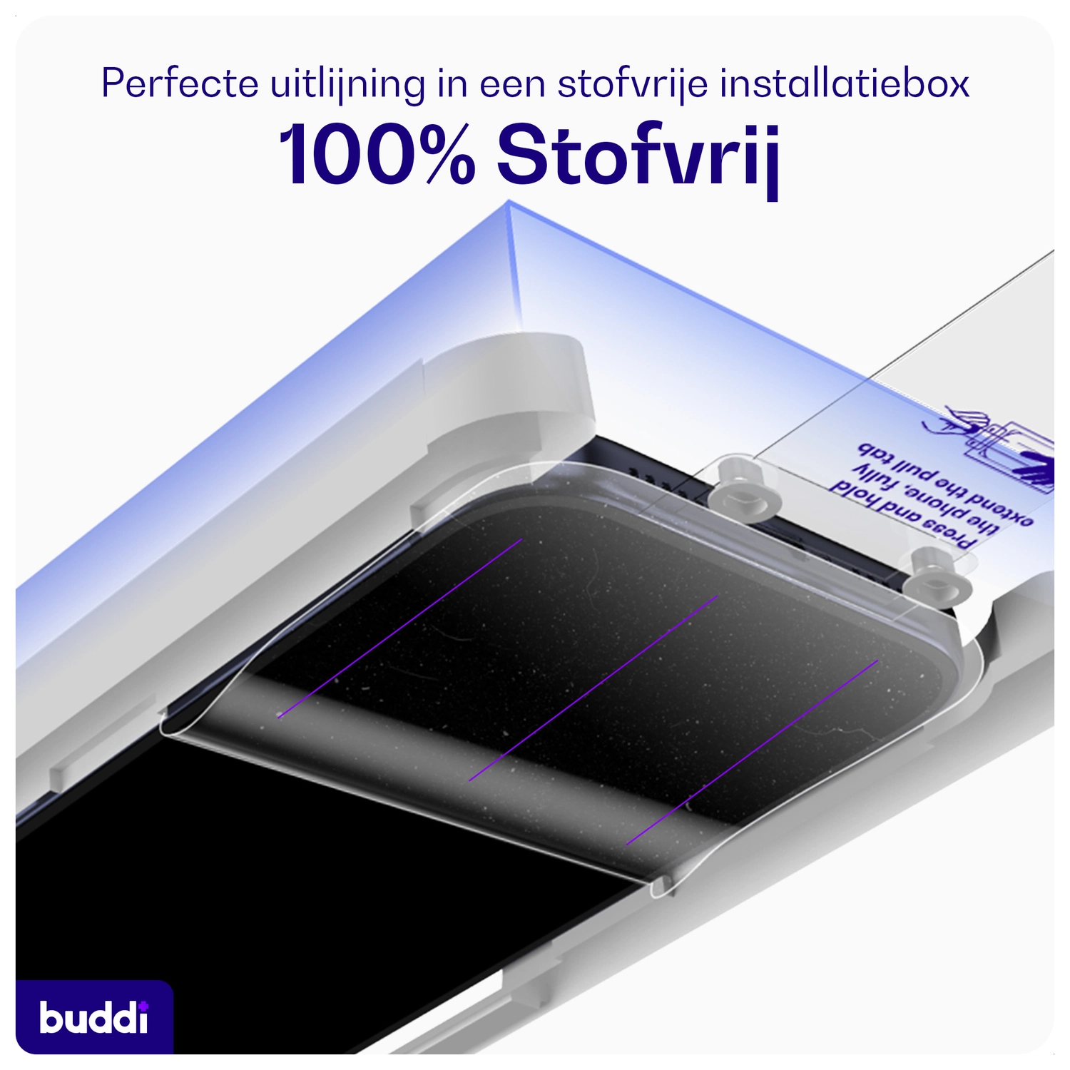 Buddi Easy Fit iPhone 16 Pro Max Tempered Glass met Installatietray (2-Pack) afbeelding 5