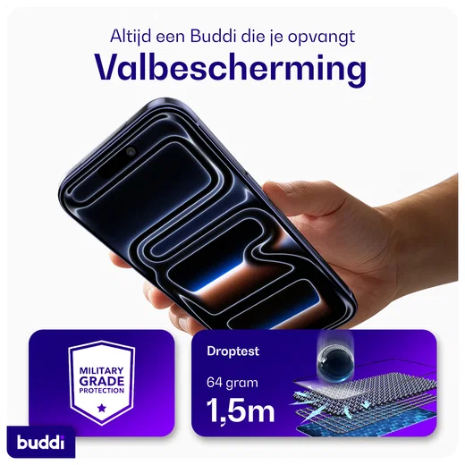 Buddi Easy Fit iPhone 17 Tempered Glass met Installatietray (2-Pack) afbeelding 2