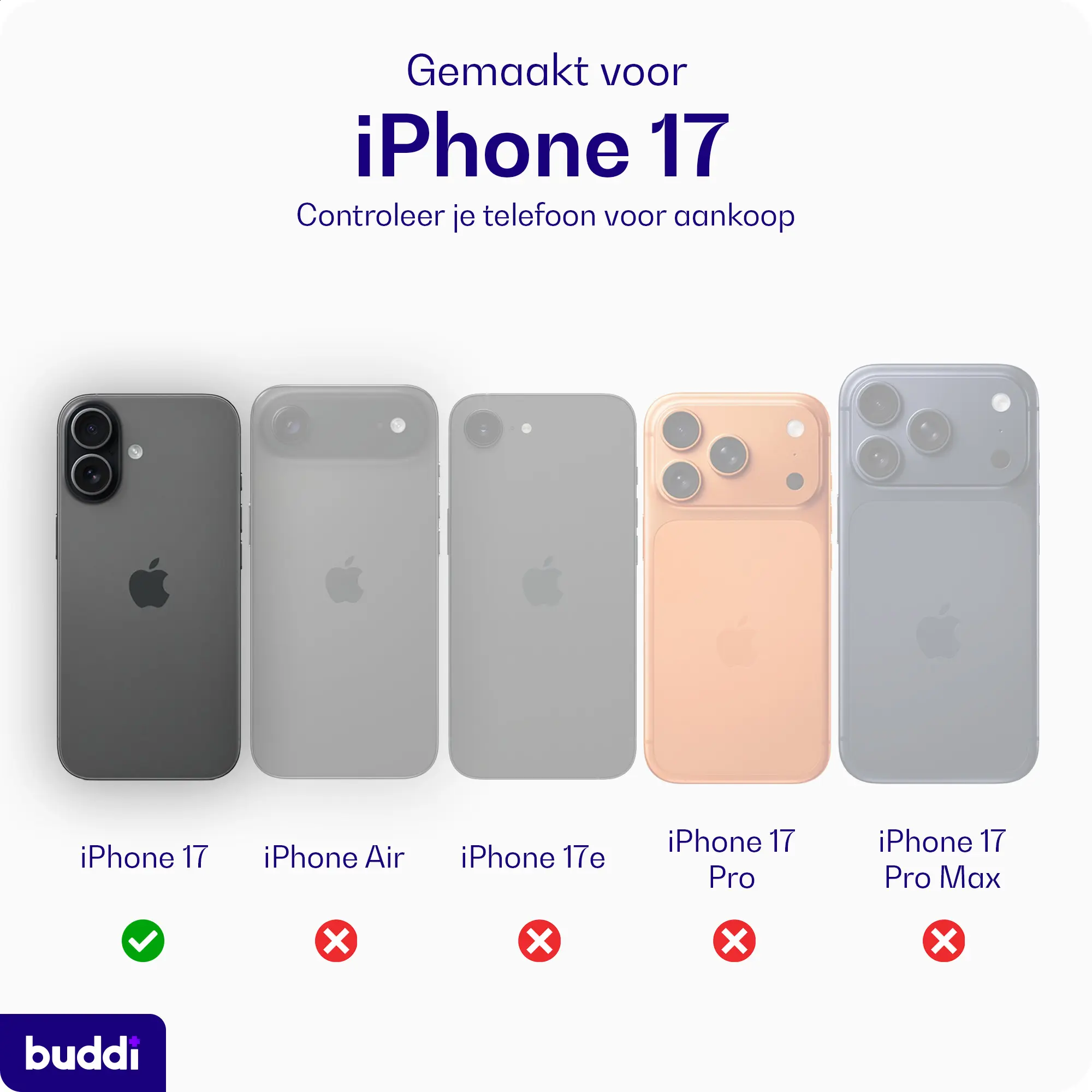 Buddi Easy Fit iPhone 17 Tempered Glass met Installatietray (2-Pack) afbeelding 5