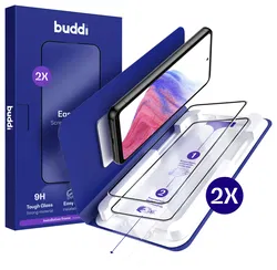Buddi Easy Fit Samsung Galaxy A53 Tempered Glass met Installatietray (2-Pack) afbeelding
