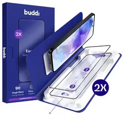 Buddi Easy Fit Samsung A55 Tempered Glass met Installatietray (2-Pack) afbeelding