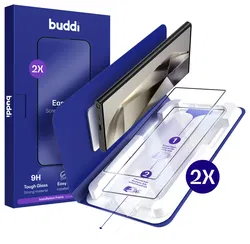 Buddi Easy Fit Samsung S24 Ultra Tempered Glass met Installatietray (2-Pack) afbeelding