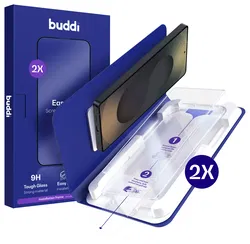 Buddi Easy Fit Samsung S25 Ultra Tempered Glass met Installatietray (2-Pack) afbeelding
