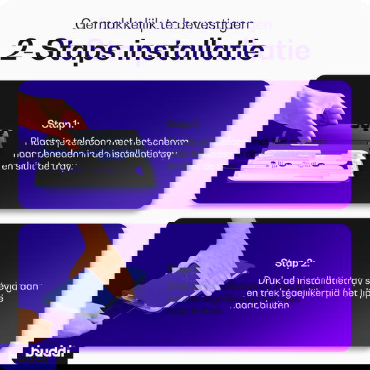 Buddi Easy Fit Samsung Galaxy S26 Tempered Glass met Installatietray (2-Pack) afbeelding 5