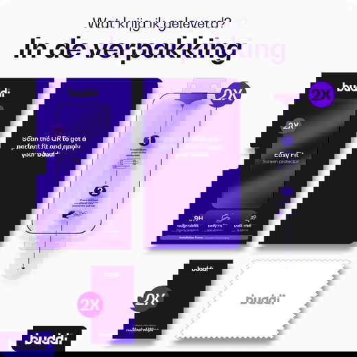 Buddi Easy Fit Samsung Galaxy S26+ Tempered Glass met Installatietray (2-Pack) afbeelding 10