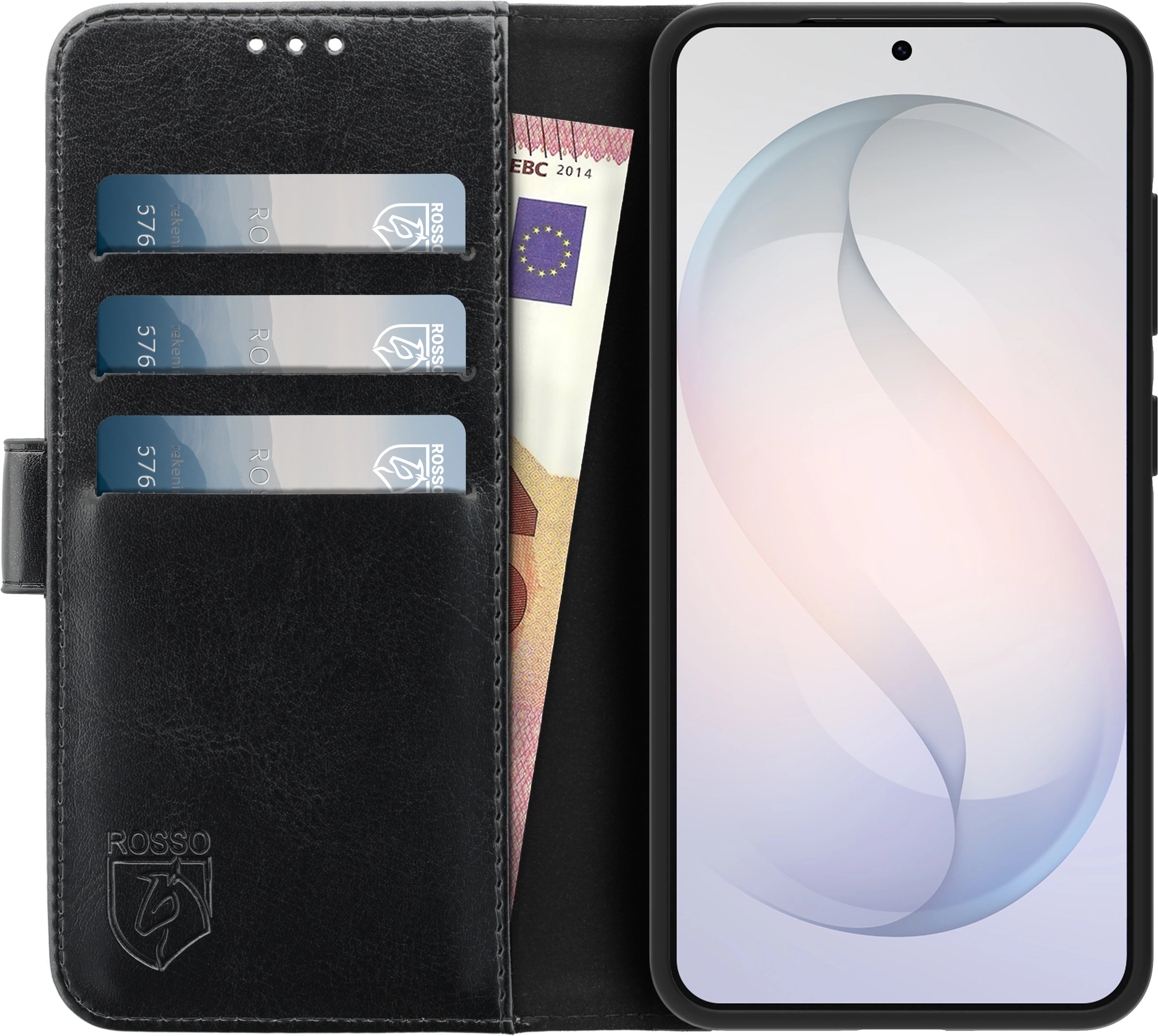 Rosso Element Samsung Galaxy S26 Plus Hoesje Book Case Wallet Zwart afbeelding 11