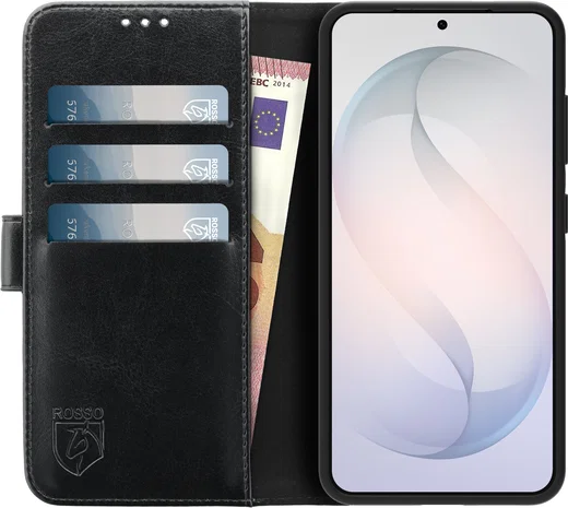 Rosso Element Samsung Galaxy S26 Plus Hoesje Book Case Wallet Zwart afbeelding 11