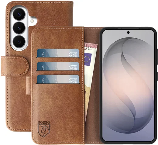 Rosso Element Samsung Galaxy S26 Plus Hoesje Book Case Wallet Bruin afbeelding 1