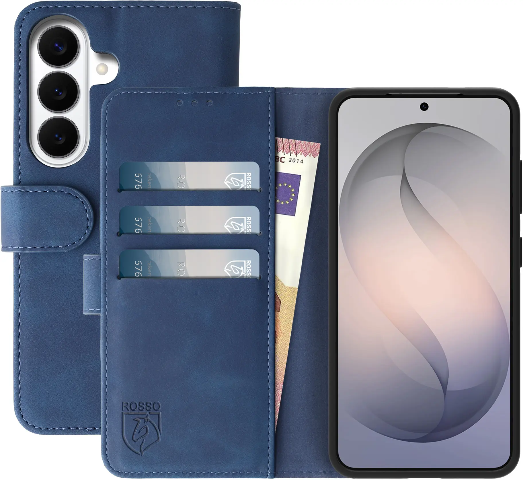 Rosso Element Samsung Galaxy S26 Plus Hoesje Book Case Wallet Blauw afbeelding 1