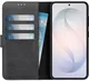 Rosso Deluxe Samsung Galaxy S26 Plus Hoesje Echt Leer Book Case Zwart
