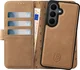Rosso Elite Samsung S26 Plus Hoesje met MagSafe Book Case Echt Leer Lichtbruin afbeelding 1