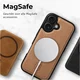 Rosso Elite Samsung S26 Plus Hoesje met MagSafe Book Case Echt Leer Lichtbruin afbeelding 7