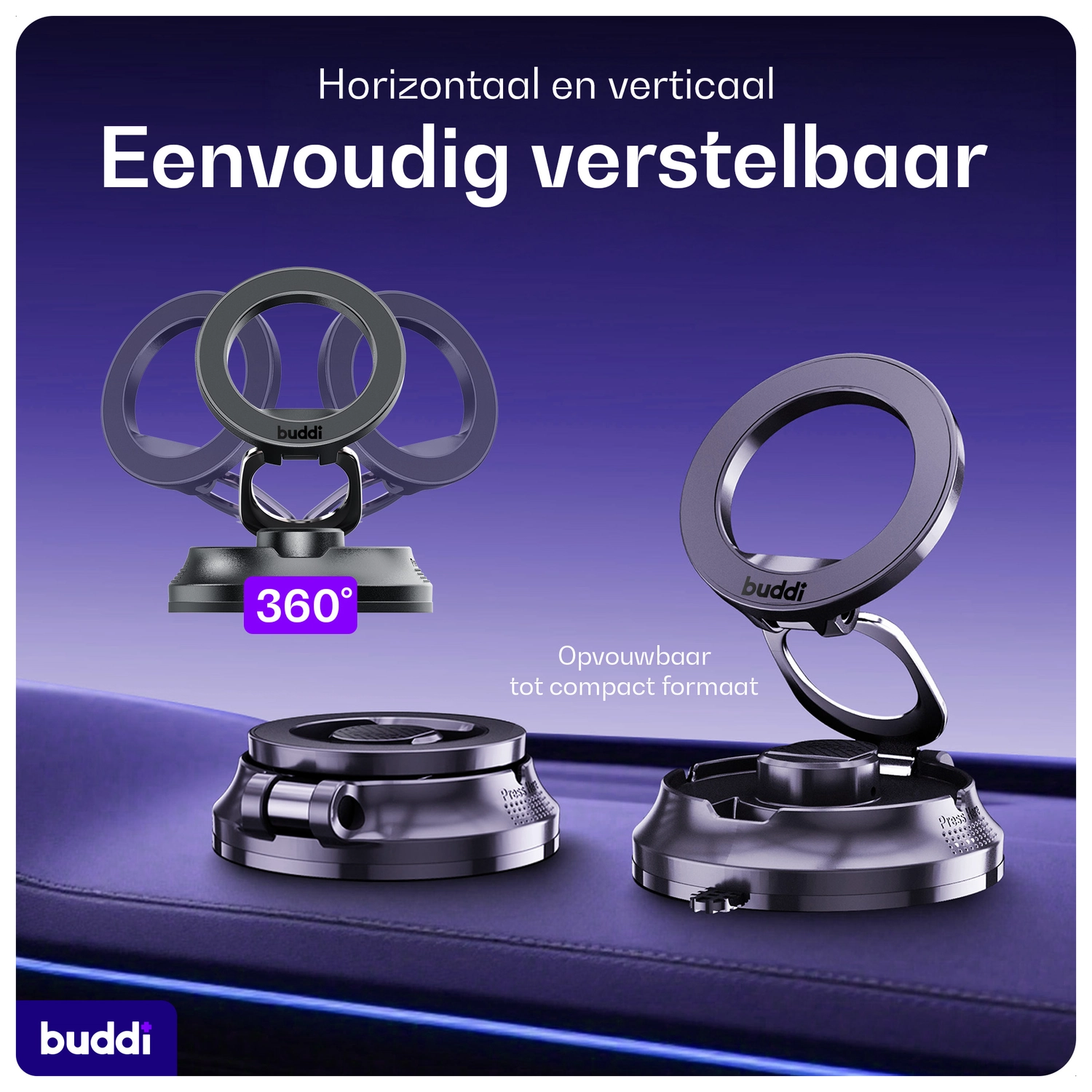 Buddi MagWay Universele MagSafe Telefoonhouder Auto Dashboard met Zuignap afbeelding 4