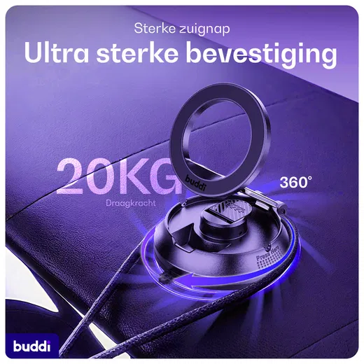 Buddi MagWay Universele MagSafe Telefoonhouder Auto Dashboard met Zuignap afbeelding 6