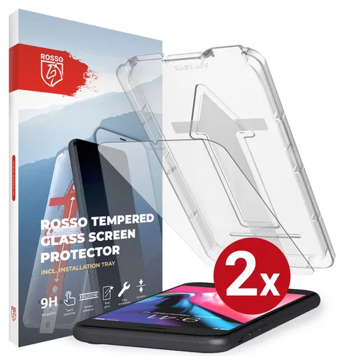 Rosso iPhone 6(S) / 7 / 8 Tempered Glass met Installatietray (2-Pack) afbeelding 13