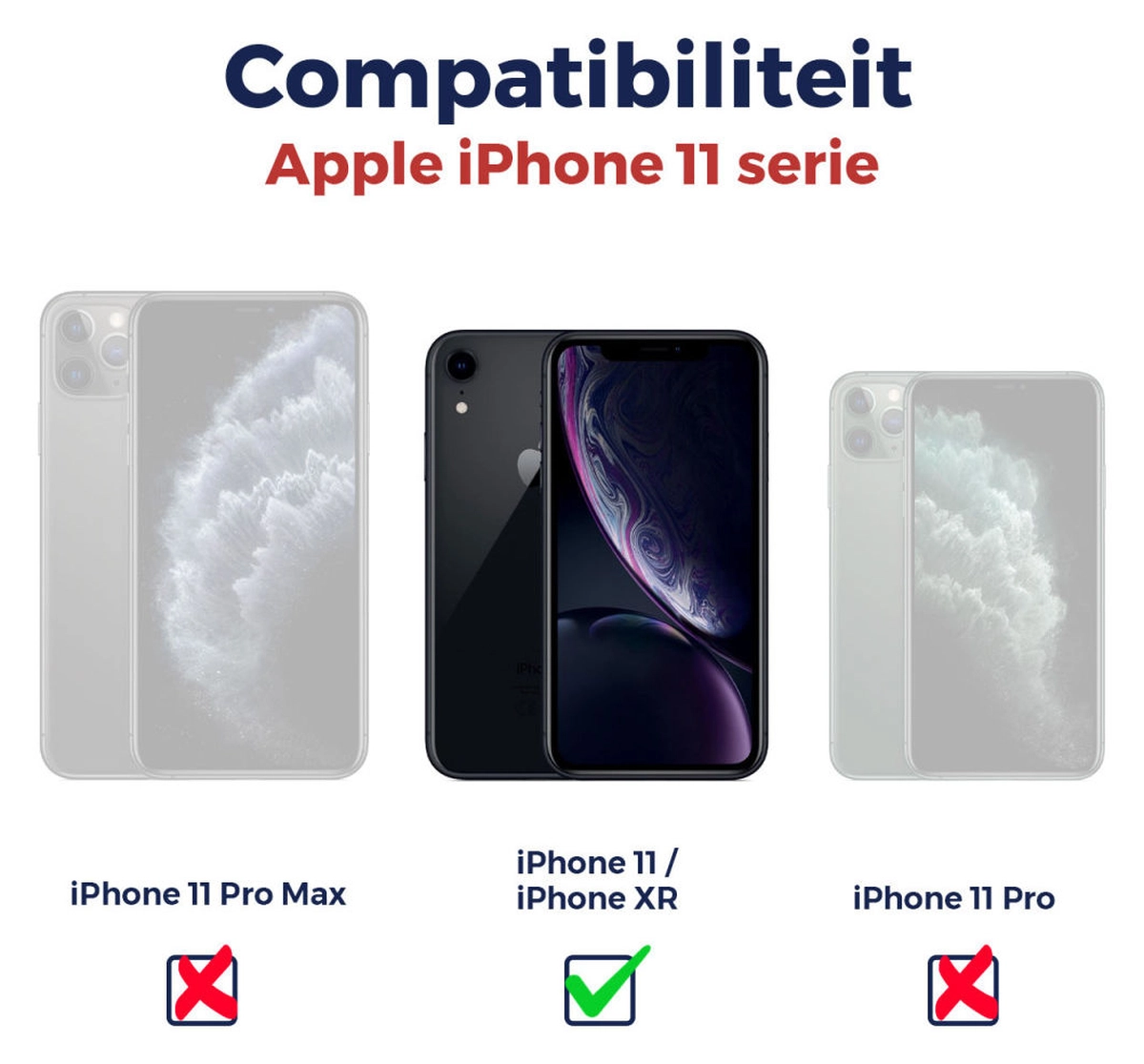 Rosso Apple iPhone XR / 11 Tempered Glass met Installatietray (2-Pack) afbeelding 12