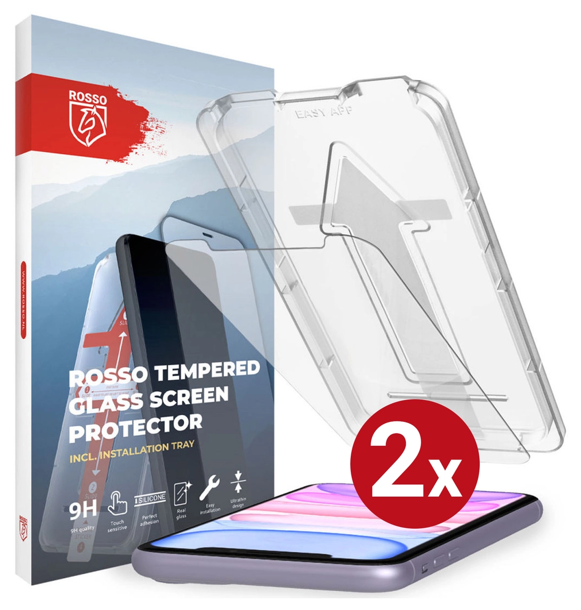 Rosso Apple iPhone 11 Pro Tempered Glass met Installatietray (2-Pack) afbeelding 13