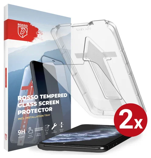 Rosso iPhone 11 Pro Max Tempered Glass met Installatietray (2-Pack) afbeelding 1