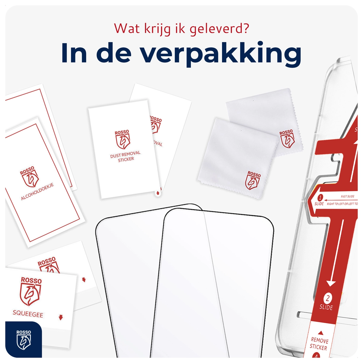 Rosso iPhone 11 Pro Max Tempered Glass met Installatietray (2-Pack) afbeelding 11