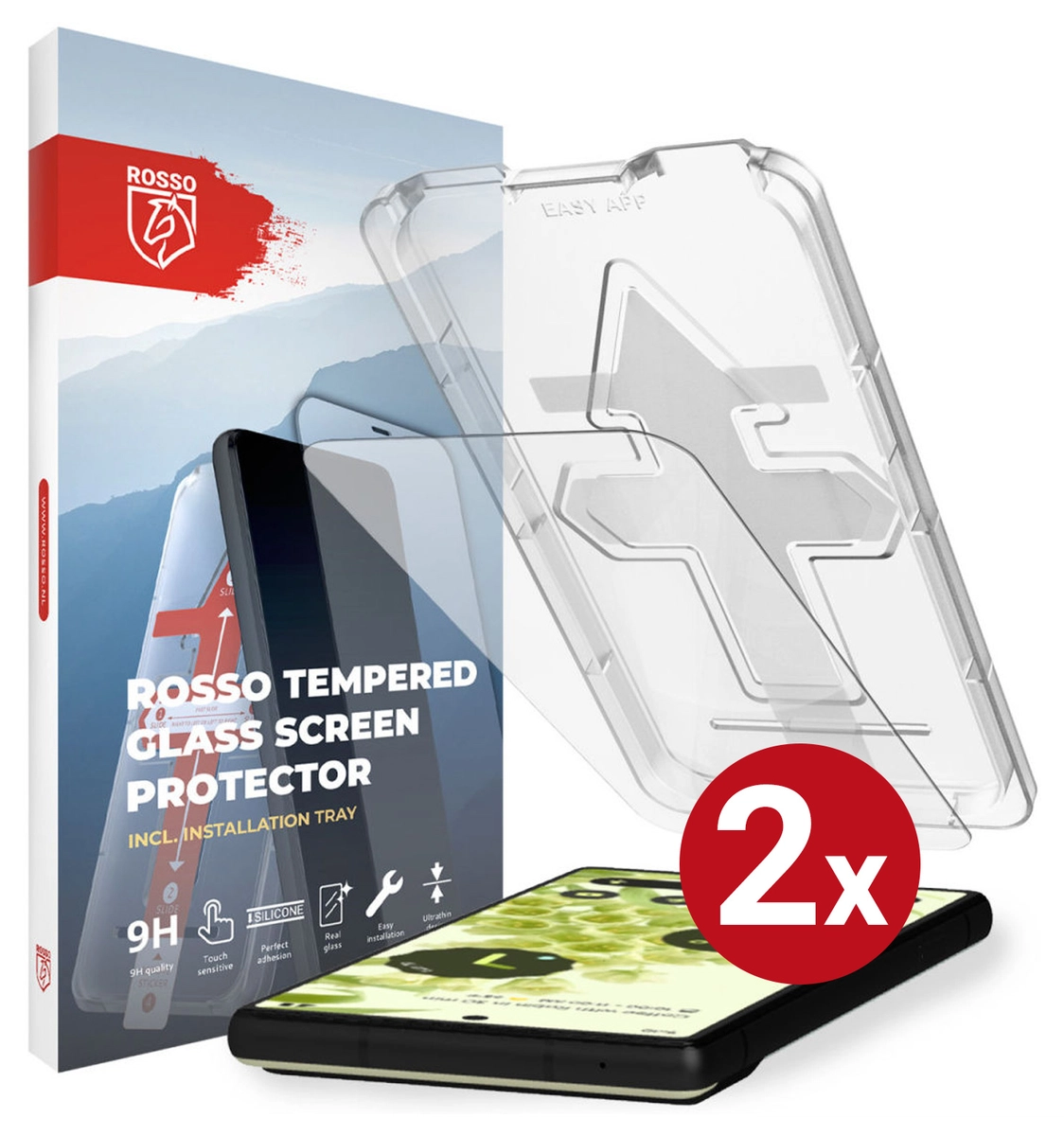 Rosso Google Pixel 6 Tempered Glass met Installatietray (2-Pack) afbeelding 13