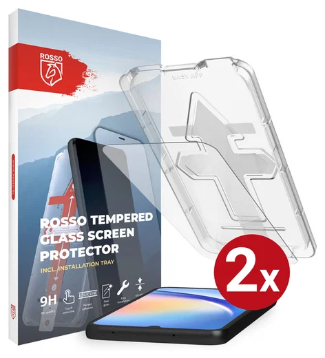 Rosso Samsung Galaxy A34 Tempered Glass met Installatietray (2-Pack) afbeelding 13