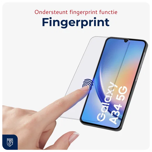 Rosso Samsung Galaxy A34 Tempered Glass met Installatietray (2-Pack) afbeelding 4