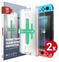 Rosso Nintendo Switch Tempered Glass met Installatietray (2-Pack) afbeelding