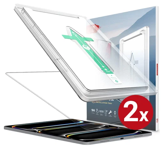 Rosso iPad Pro 13 (2024/2025) Tempered Glass met Installatietray 2 pack afbeelding 1