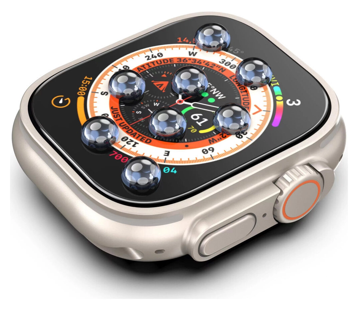 Rosso Apple Watch Ultra 3/2/1 Tempered Glass Installatietray (2-Pack) afbeelding 8