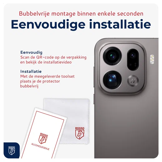 Rosso Oppo Find X9 Camera Lens Protector Transparant afbeelding 7