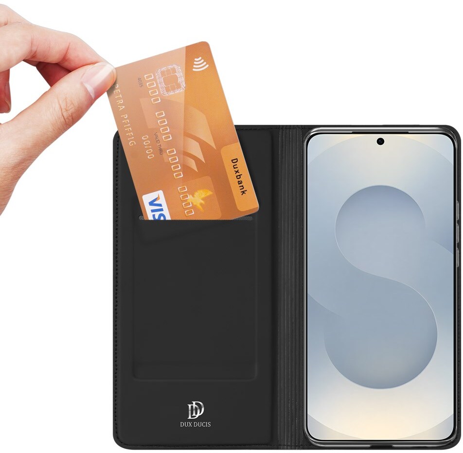 Dux Ducis Skin Pro Samsung Galaxy S26 Hoesje Portemonnee Book Case Zwart afbeelding 2