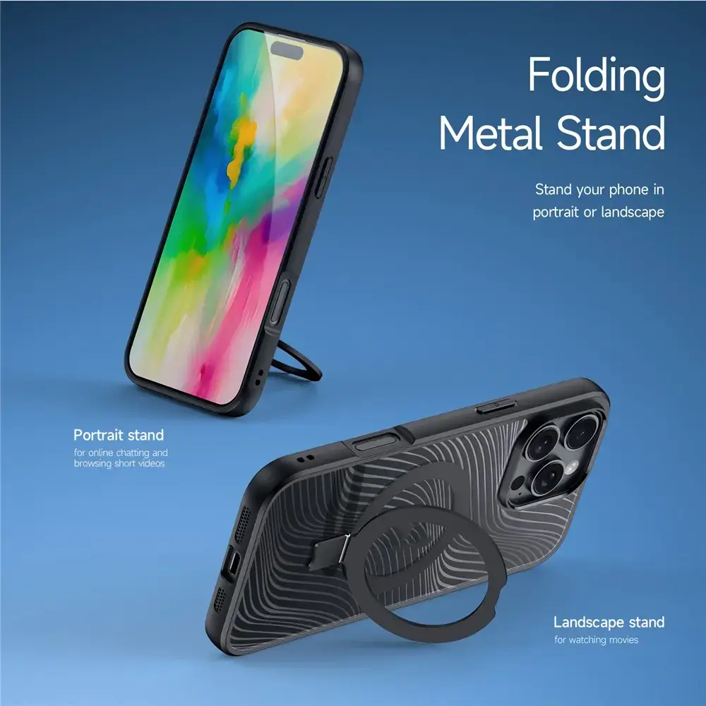 Dux Ducis Aimo MagSafe Samsung Galaxy S26 Ultra Hoesje Kickstand Zwart afbeelding 3