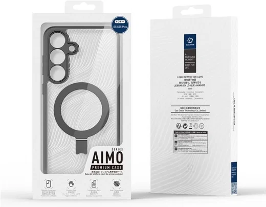 Dux Ducis Aimo MagSafe Samsung Galaxy S26 Hoesje Kickstand Zwart afbeelding 2